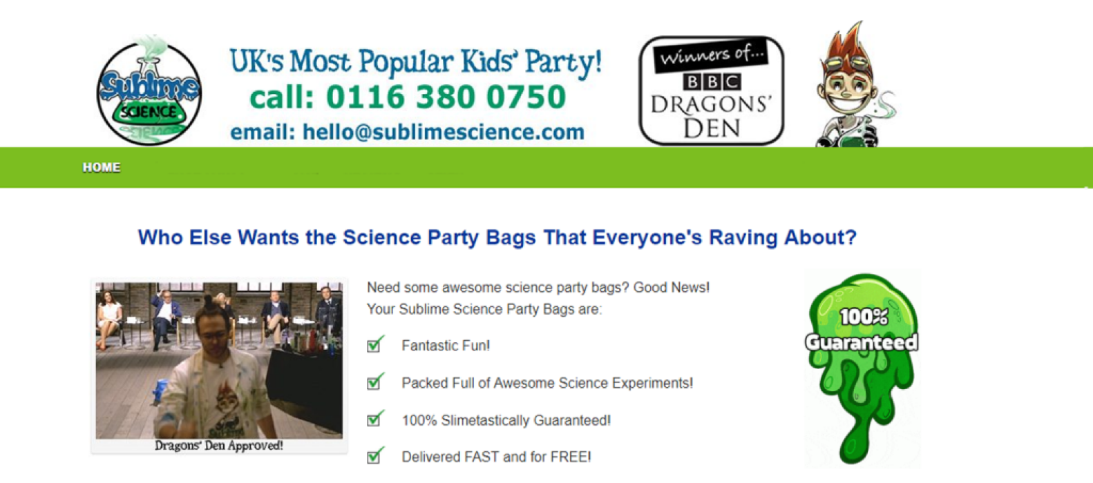 Sublime Science Party Bags