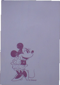 Minnie Mouse Notepad pages