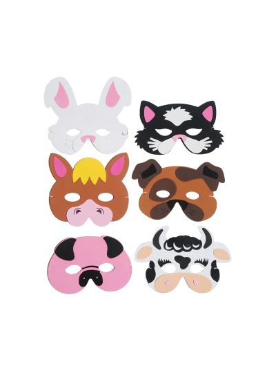 Wholesale x144 Farm Animal Foam Face Masks