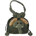 Plush elephant drawstring party bag