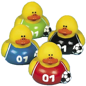 Football Rubber Ducks for party bags