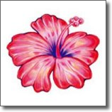 Hibiscus Flower Temporary tattoo