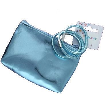 Aqua metallic girls purse party bag filler