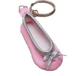 Pink Ballet Shoe Keyring