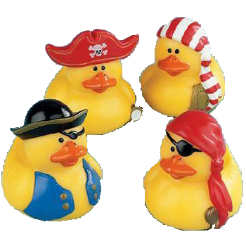Rubber duck pirates for kids party bags