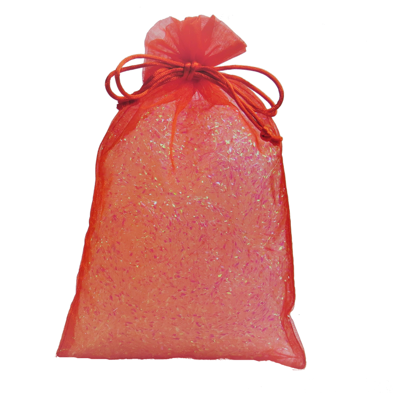 Ruby Red Organza Drawstring Party Bag