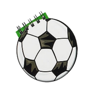 Football Shaped notepad for boys party bags