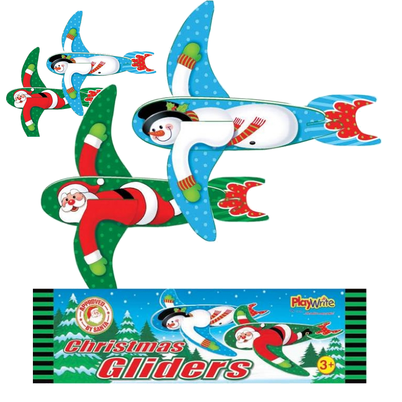 Build it yourself Christmas Themed Santa & snowman Gliders