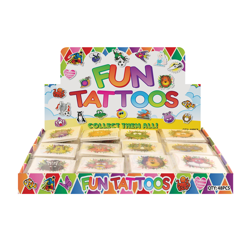 Box of 576 Jungle Animal Party Tattoos