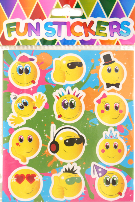 Smiley Face Sticker Sheet