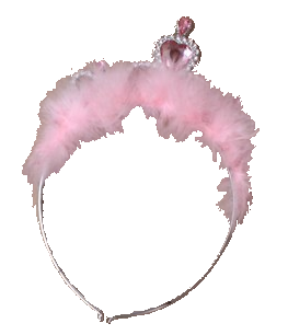 Pink Fluffy Jewelled Tiara Headband