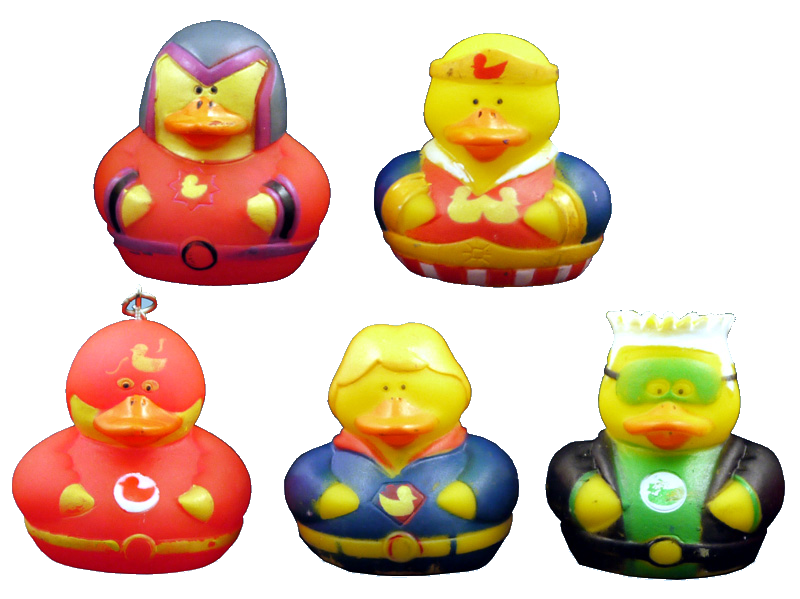 Superhero Rubber Duck Keyrings
