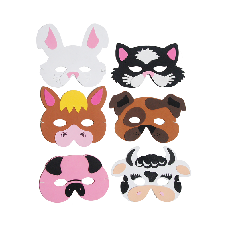 Farm Animal Foam Face Masks